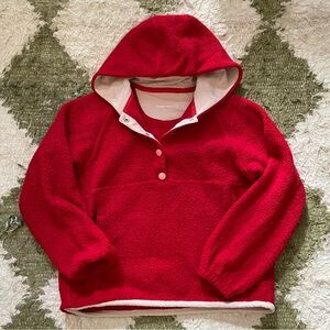 Outdoor Voices MegaFleece Snap-Up Hoodie, Goji Berry (Red) size XS